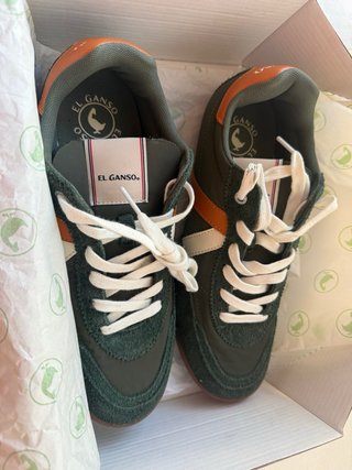 Zapatillas El Ganso Verde y Naranja