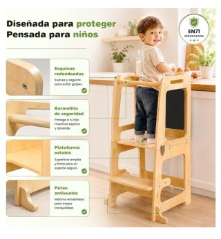 Torre di apprendimento pieghevole in legno