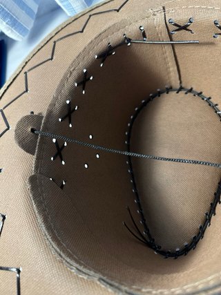 Sombrero vaquero marrón con cordón