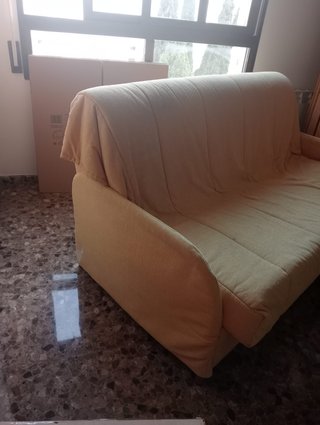 Sofá Cama amarillo 135cm Plegable