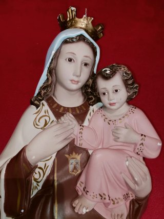 Imagen Virgen del Carmen y Niño Jesús antigua
