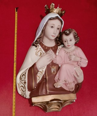 Imagen Virgen del Carmen y Niño Jesús antigua