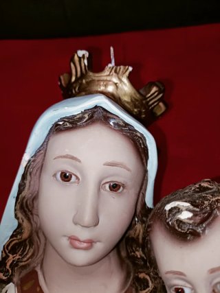 Imagen Virgen del Carmen y Niño Jesús antigua