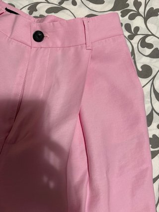 Pantalón Zara Wide Leg Rosa Talla XS