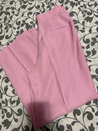 Pantalón Zara Wide Leg Rosa Talla XS