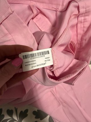 Pantalón Zara Wide Leg Rosa Talla XS
