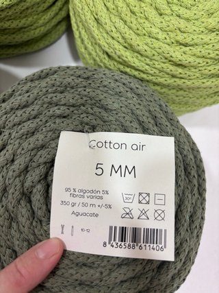 Ovillos Cotton Air CASASOL y anillas de madera