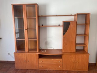 Mueble TV con vitrina y cajones