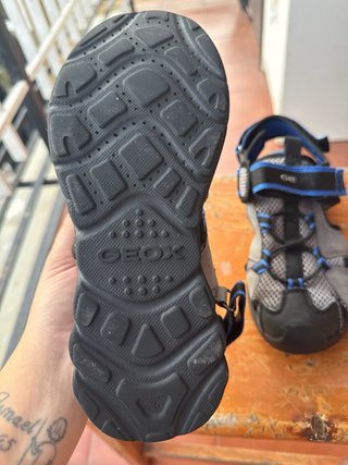 Sandalias Geox Talla 35 Azul y Gris