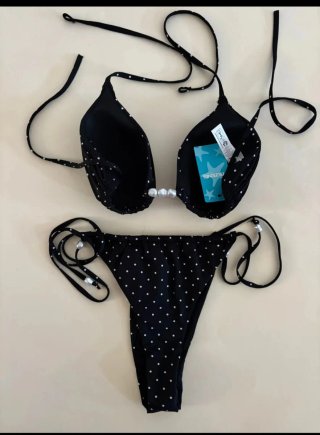 Bikini Tezenis Negro Lunares Talla M