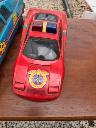 Coches de juguete antiguos: Policía y Bomberos