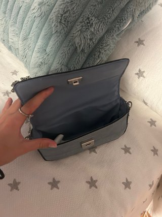 Bolso cuero azul Stradivarius