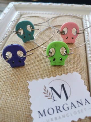 Pulsera Rígida Calavera Colores