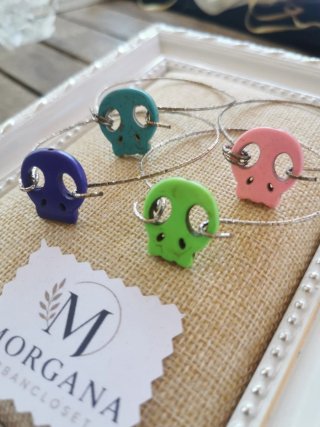 Pulsera Rígida Calavera Colores