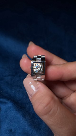 Anillo Oro Blanco Plata Ley 925