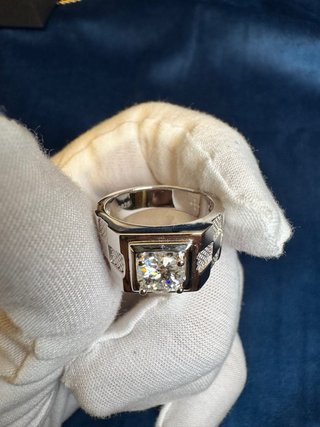 Anillo Oro Blanco Plata Ley 925