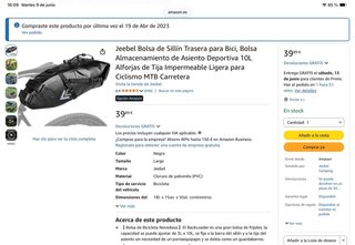 Bolsa Sillín Bici Jeebel 10L Impermeable