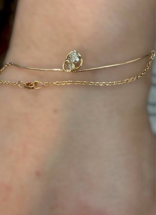 Pulsera Oro 18k Diamante Natural 0.30 Ct