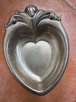 Plato Corazón Vintage Metal