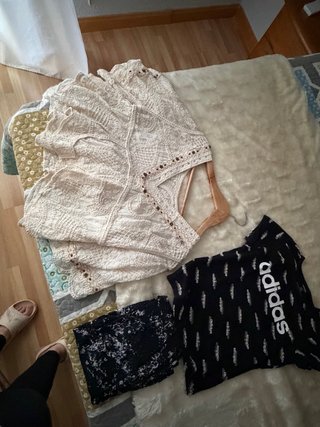 Set di Abbigliamento Beige e Nero Adidas
