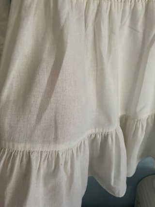 Vestido Zara Blanco Lino