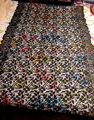 Mantilla antigua negra 92x200cm