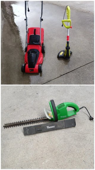 Cortacésped,  cortabordes y cortasetos eléctricos