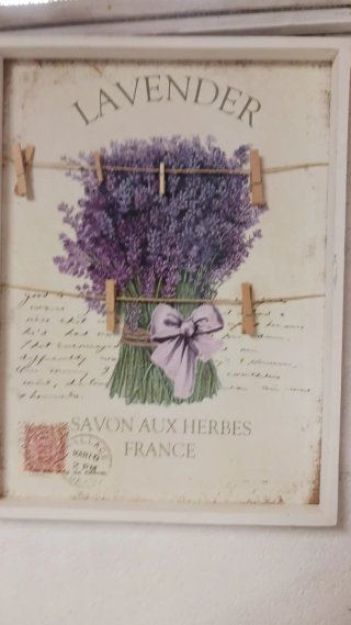 Portafotos Lavanda con Pinzas