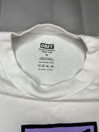 T-shirt OBEY Eyes Bianca Viola Taglia S