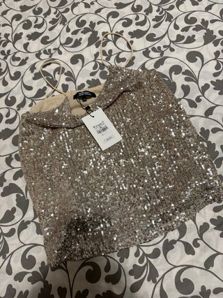 Top lentejuelas fiesta Green Coast Talla 34