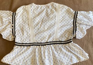 Blusa Zara bordada algodón Talla XS