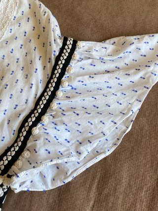 Blusa Zara bordada algodón Talla XS