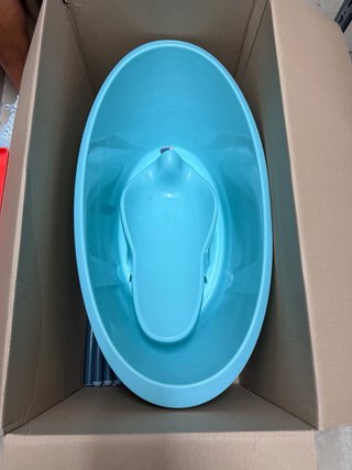 Bañera y asiento bebé azul marca Luma