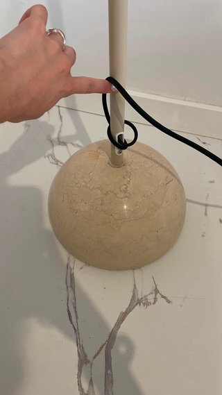 Lámpara de pie salón de mármol