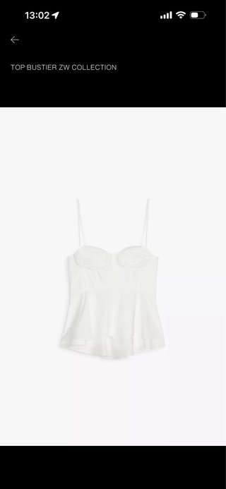 Top Bustier Zara Blanco