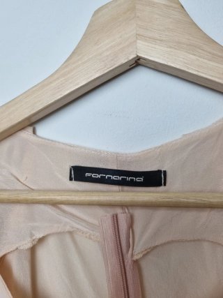 Blusa de seda vintage con mangas fruncidas