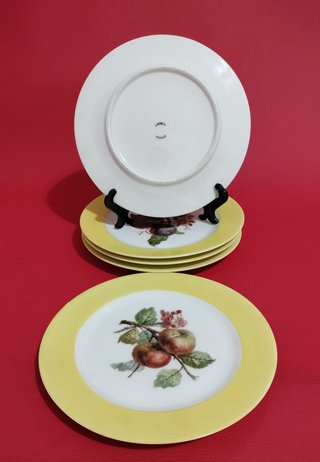 5 Platos Postre Limoges Porcelana