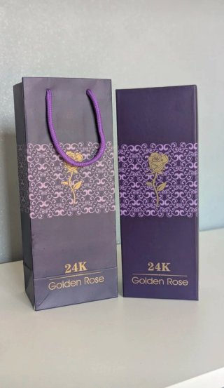 Rosa effetto oro 24K Love con Scatola