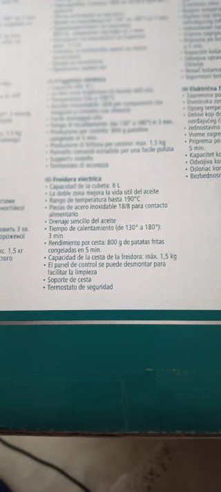 Freidora Eléctrica Profesional Metro 8L