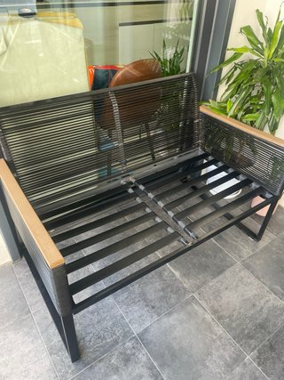Conjunto de jardín/terraza negro y marrón