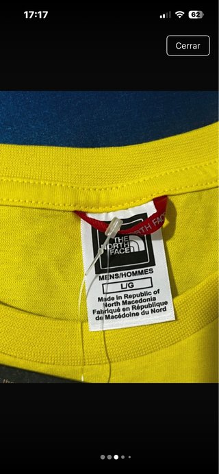 Camiseta The North Face chico amarilla