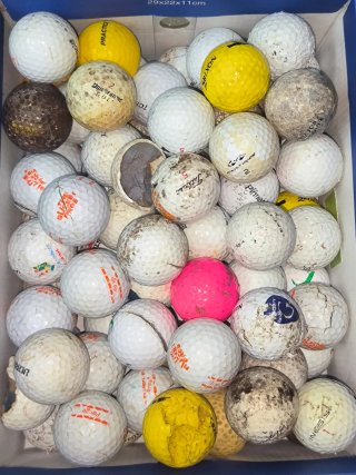 77 Bolas de Golf Rotas