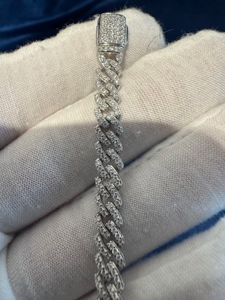 Pulsera Cubana Plata 925 Baño Oro 6mm