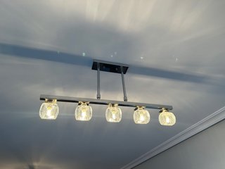 Lámpara de salón metal y cristal