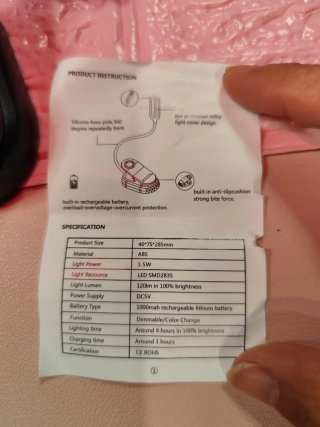 Lámpara Lectura USB Roja/Ámbar LXSINO