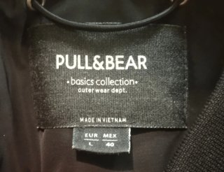 Chaqueta Pull&Bear Negra Talla L