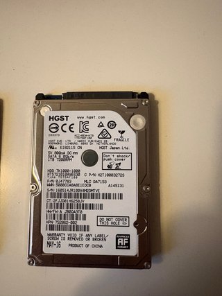 HGST 1TB 2.5 7200rpm SATA HDD