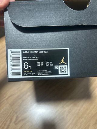Jordan 1 Mid Black Yellow 38,5