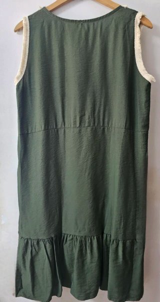 Vestido boho-chic verde