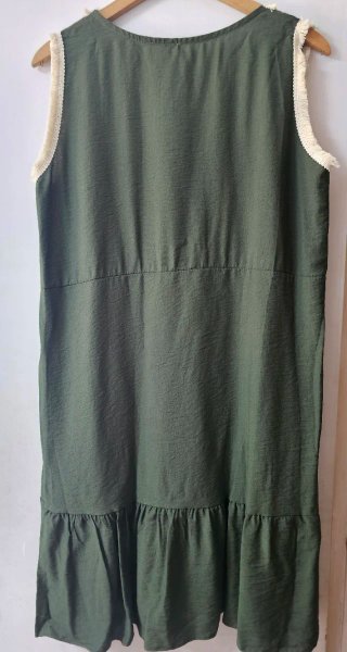 Vestido boho-chic verde